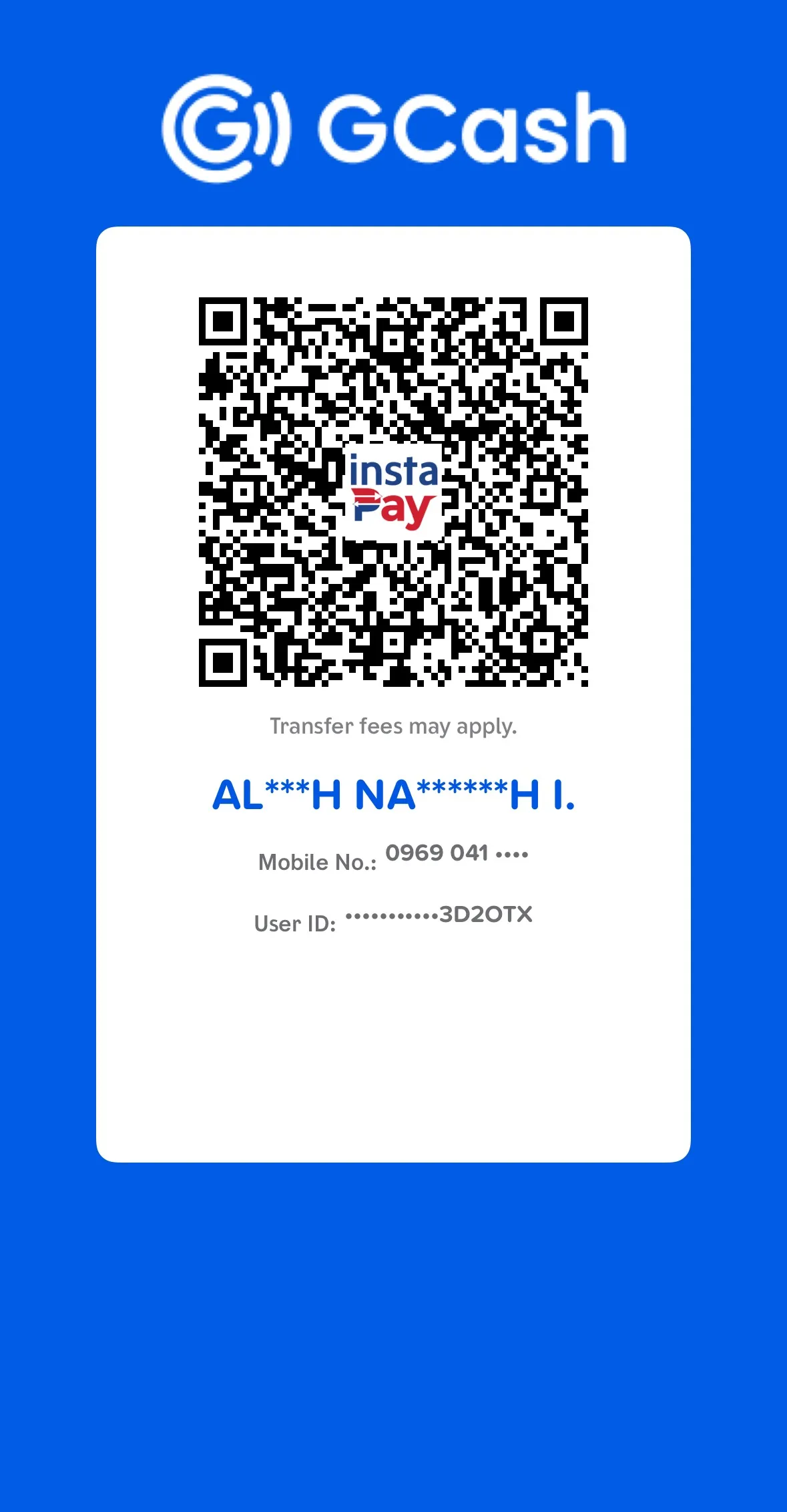 GCash QR code for the ₱2,000 home service deposit